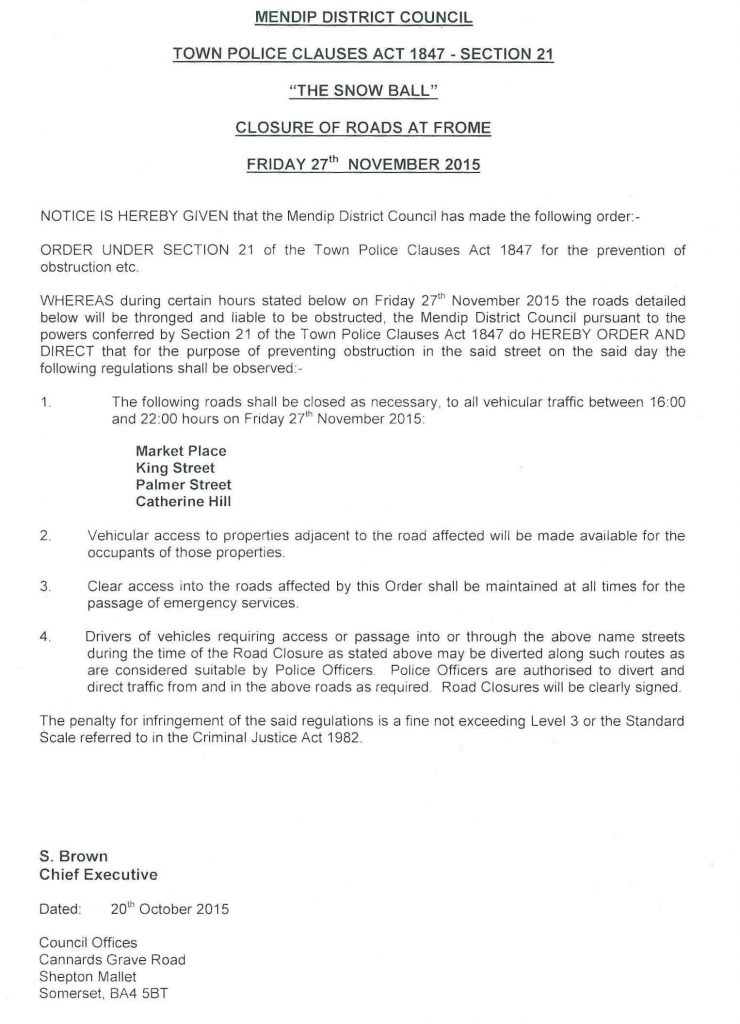 Road closures 27 Nov_2015