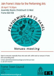 Performing arts poster 28 April venues