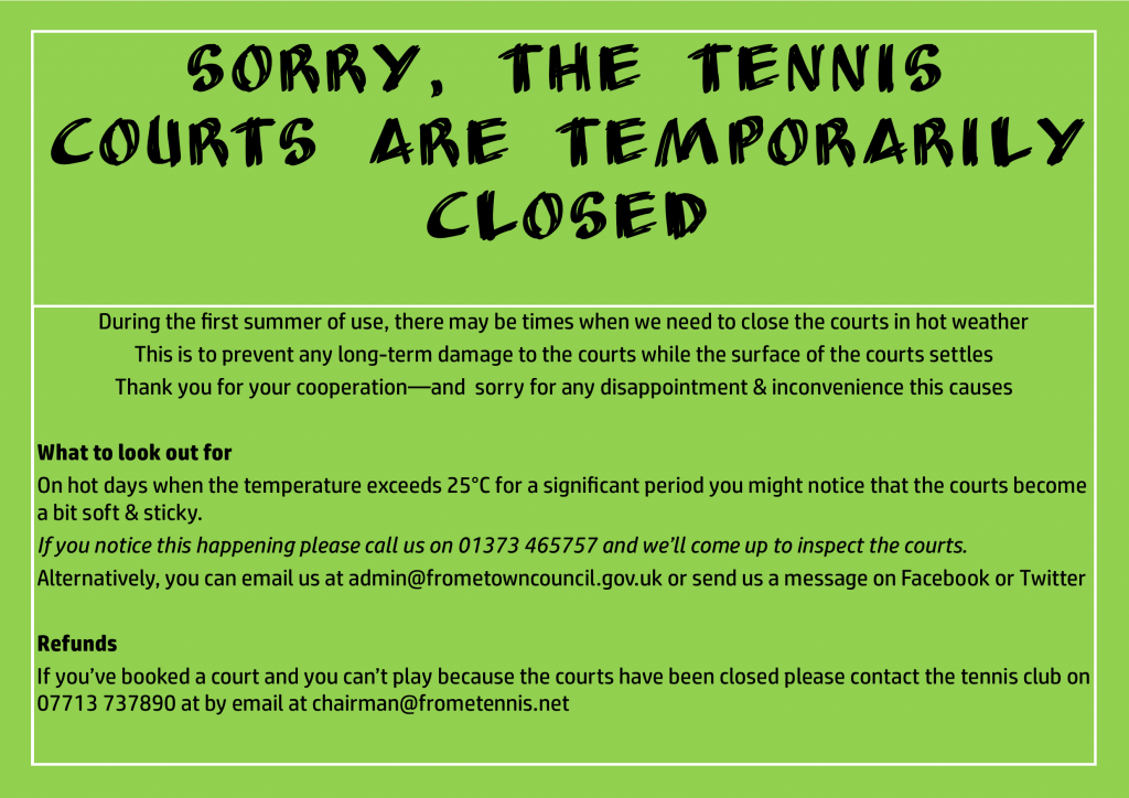 Courts Temporarily Closed