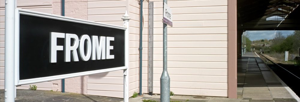 'Frome' sign at Frome train station