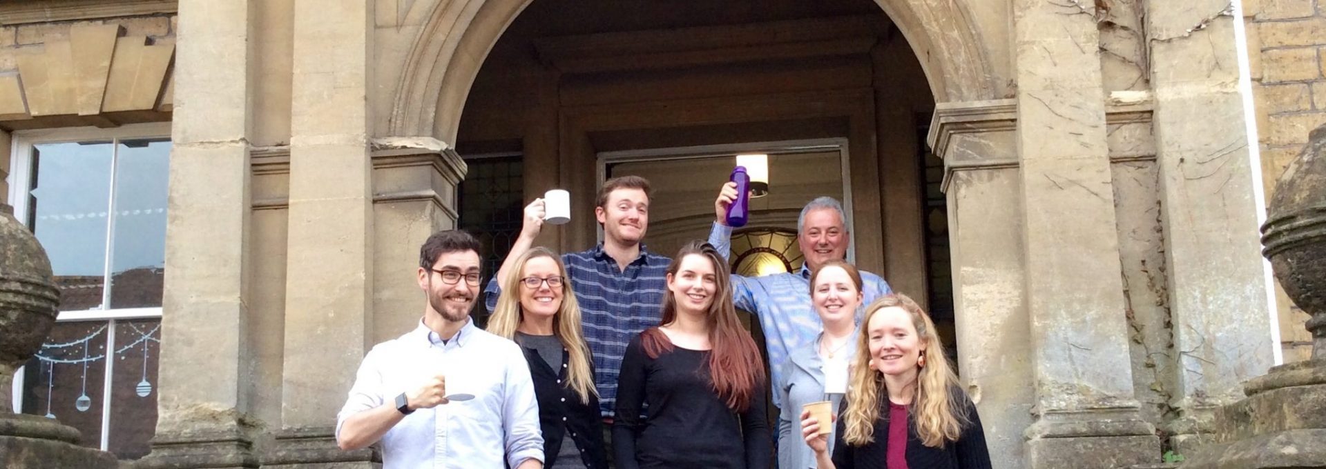 Frome Town Council staff on the steps of the Town Hall