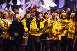 Samba band at Frome Christmas lantern parade