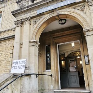 Photo of Frome Town Hall as a polling station for the 2019 Local Elections