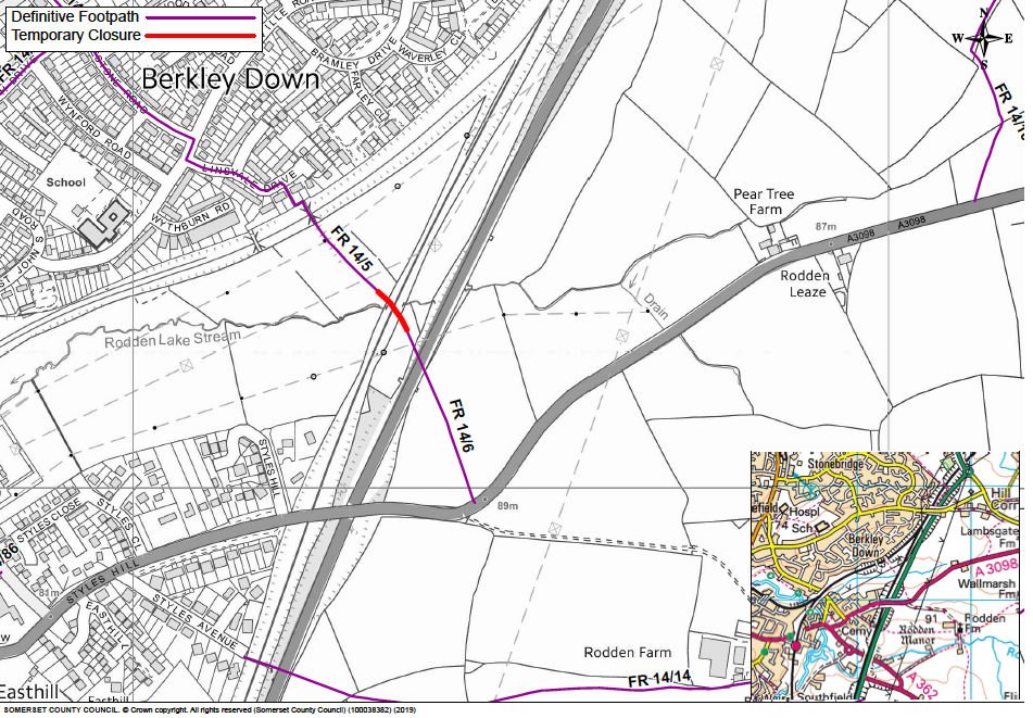 Styles Hill footpath closure