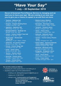 List of venues for fire service consultations