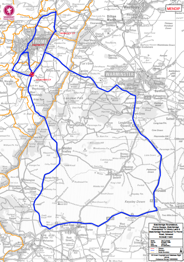 Blatchbridge roadabout temporary road closure