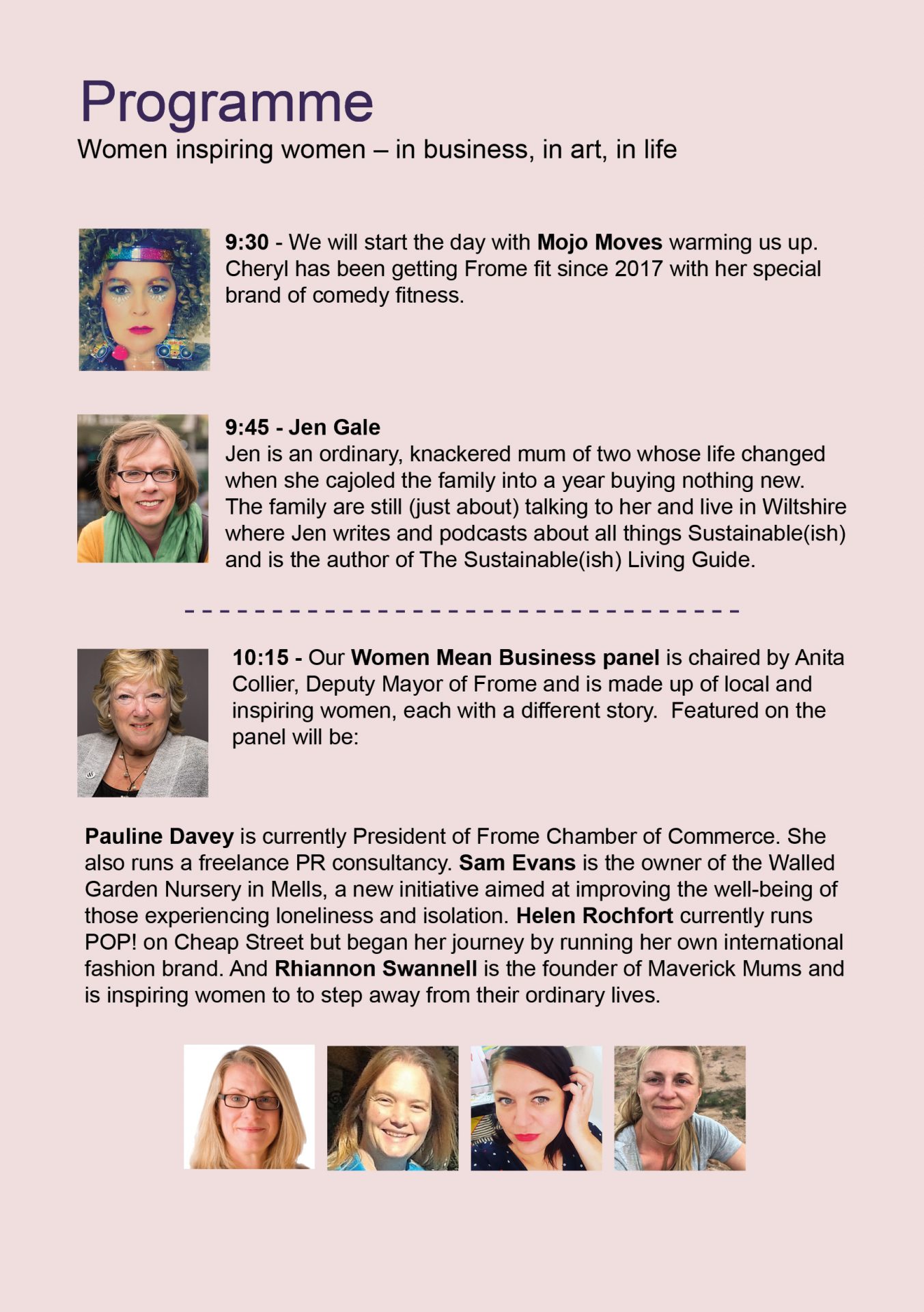 Women's Day Brochure page 1