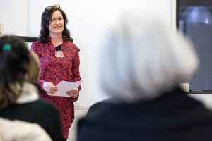 Rosie Elliot presenting at the 2019 Women's conference