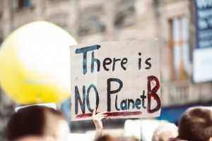 Placard reading "There is no planet B"