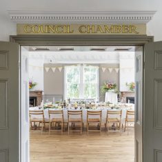 Frome Town Council chamber ready for event