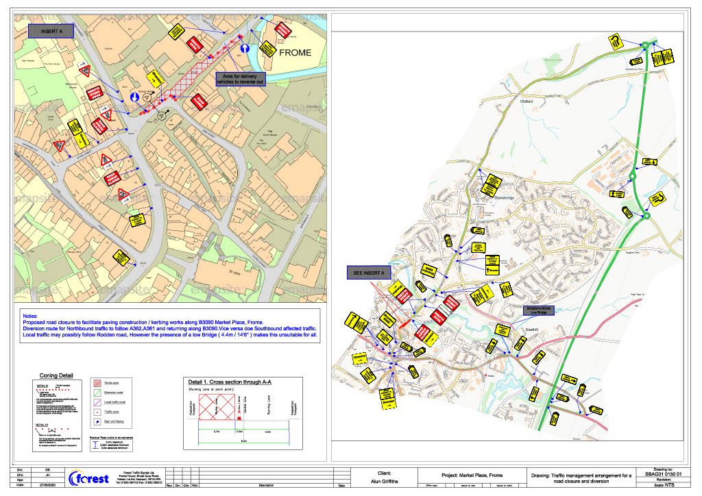 map of market place road closure 