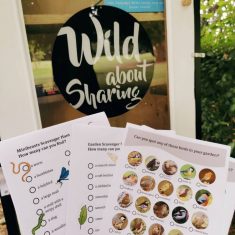 Wild about sharing box in Victoria park with nature activity lists