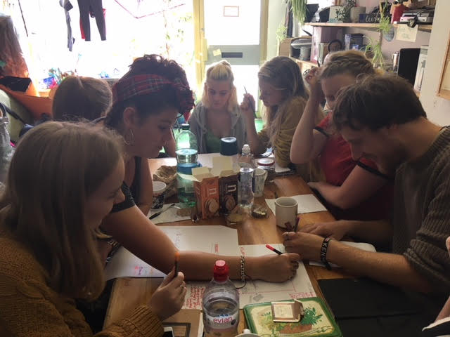 People working together around a table