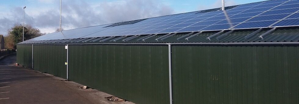 solar panels on the Frome football stand