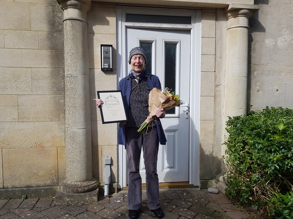 Dawn Cunningham with her Civic Award