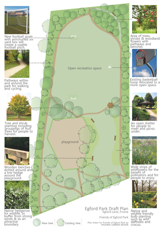 Layout of the Egford Lane draft plan