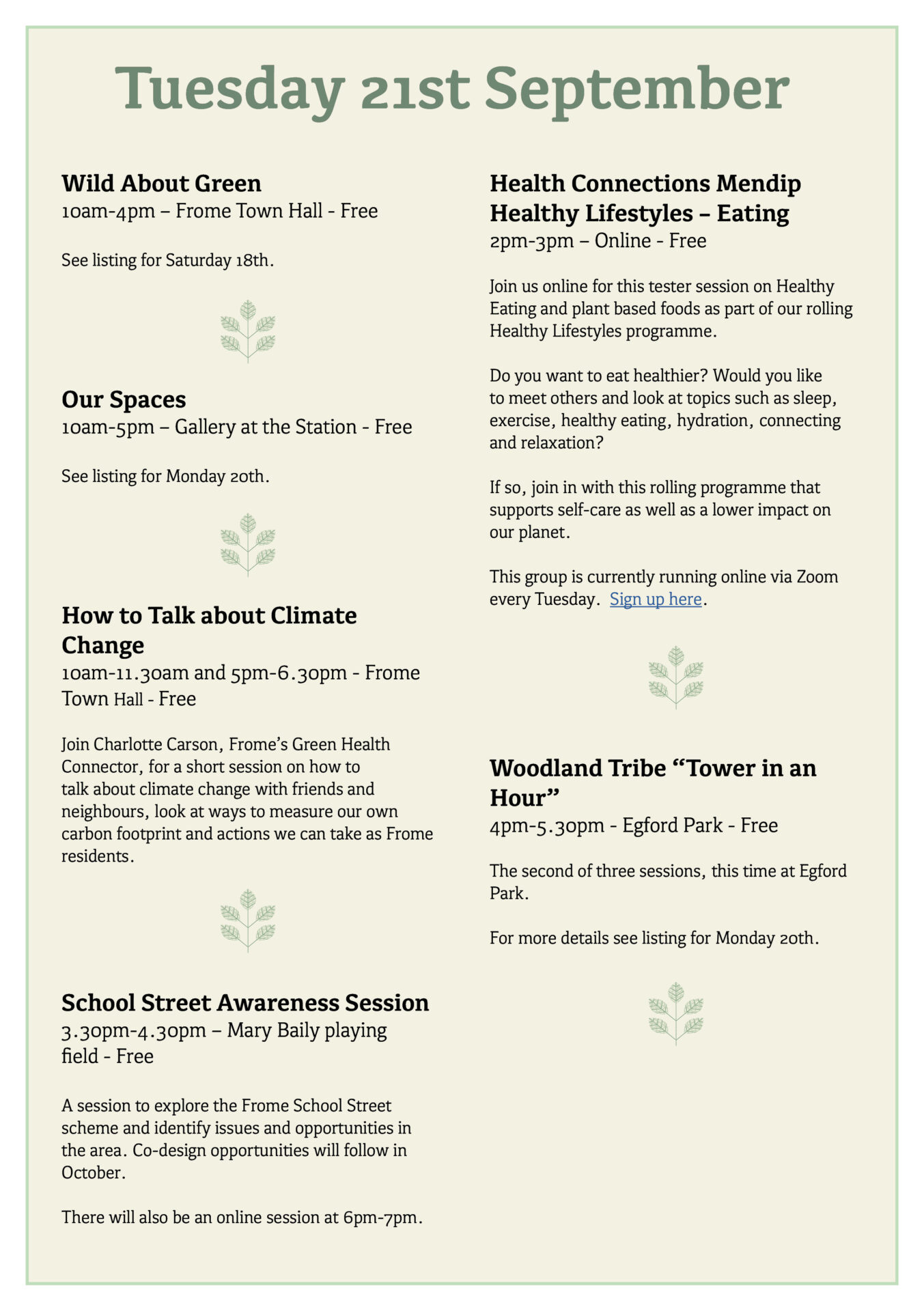 Great Big Green Week 2021 programme page 6