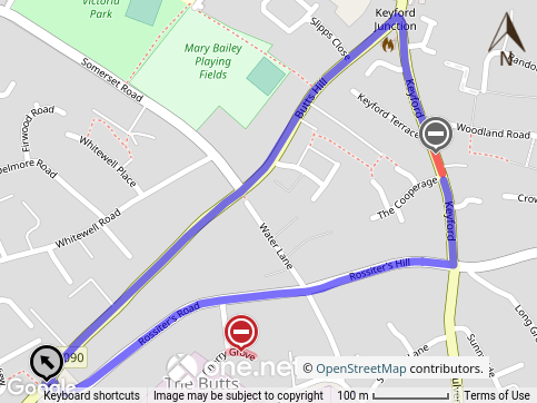 Map of Keyford road closure November 2021