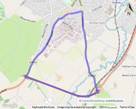 Map of Rossiters Road closure June 2022