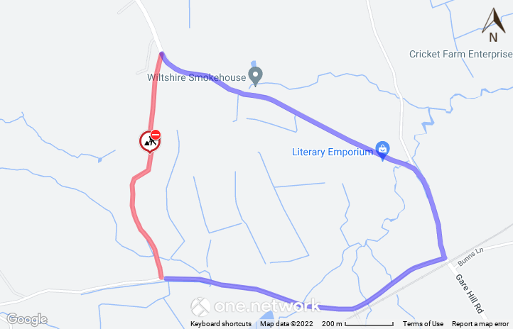 Map of Witham Friary road closure June 2022