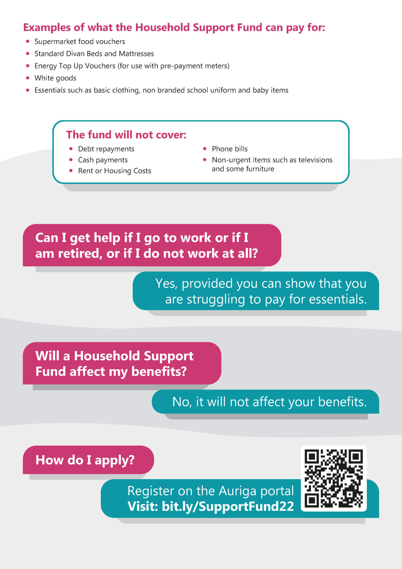 Household support fund leaflet