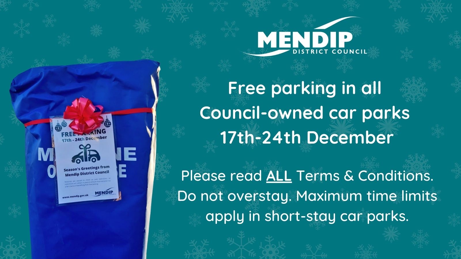 Free Festive Parking Across Mendip Frome Town Council