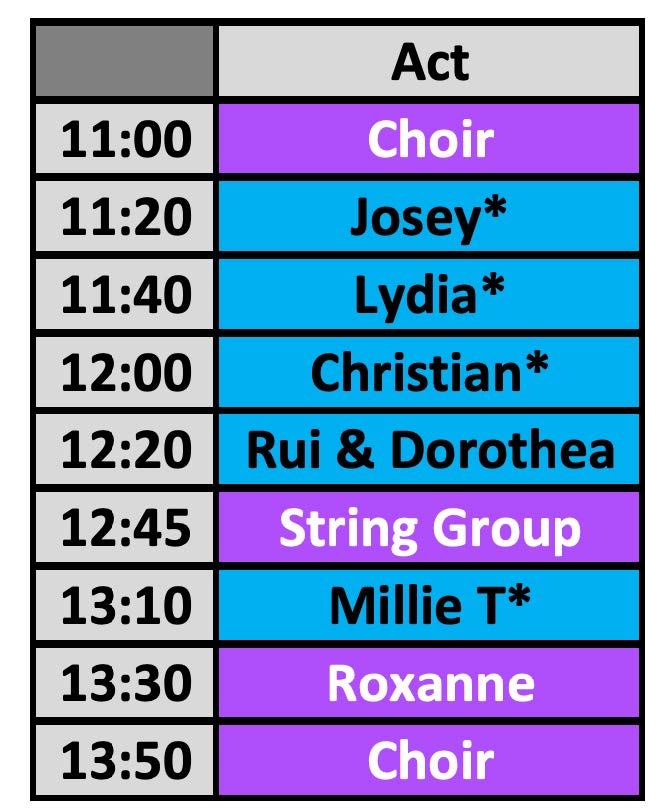 Cheese & Grain stage line-up - Frome Busks 2023