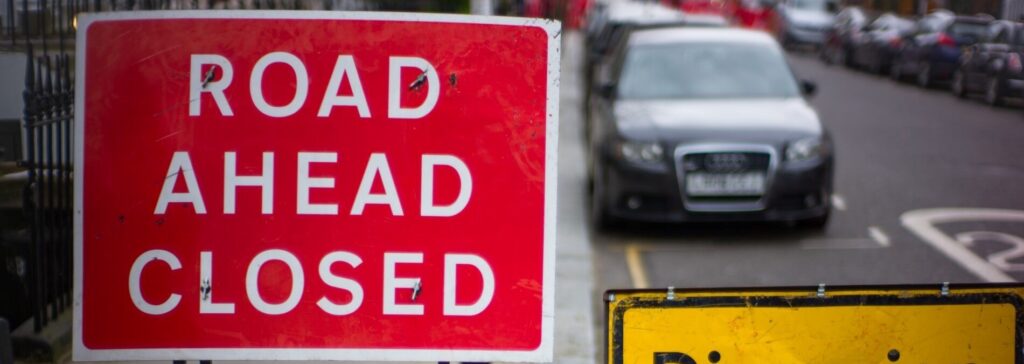 road closed sign