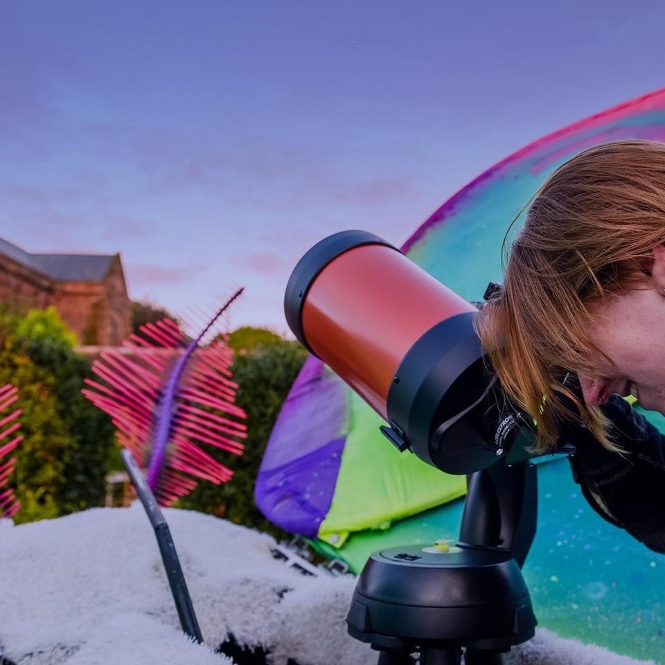 Looking through Luna the Moth's telescope